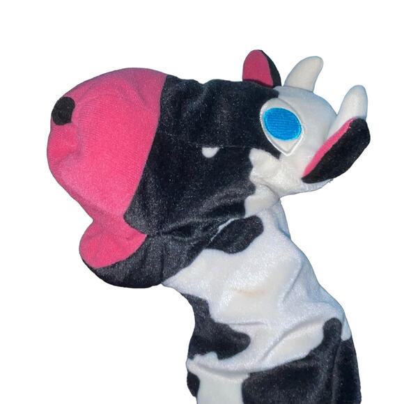 IKEA Hand Puppet Cow Klappar Lantlig Movable Mouth Plush Realistic Pretend 10" - Picture 8 of 11